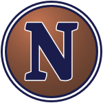 The logo of the Nashua Gatekeepers: a formal serif navy "N" bordered in black and white, sitting on a bronze-ish circle bordered in navy-white-navy.